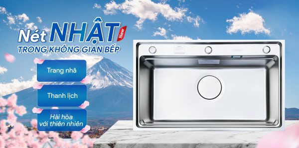 Chậu rửa 1 hố kiểu Nhật Bản Gento GT04-7546 New