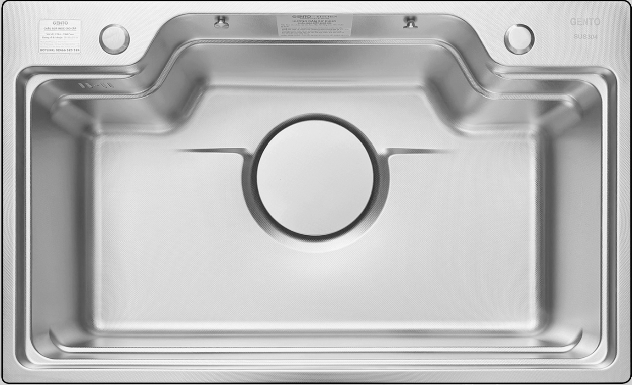 Chậu Rửa Bát Inox Chống Xước GENTO: GT04 – 7848 Premium