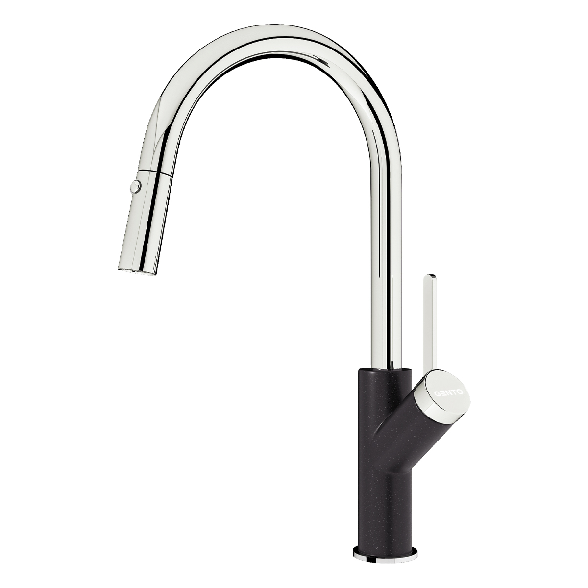 Vòi rửa nóng lạnh dây rút Gento GT-207 Black