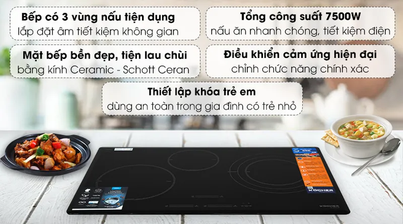 Bán bếp từ Kocher DI 855GE tại Hà Nội