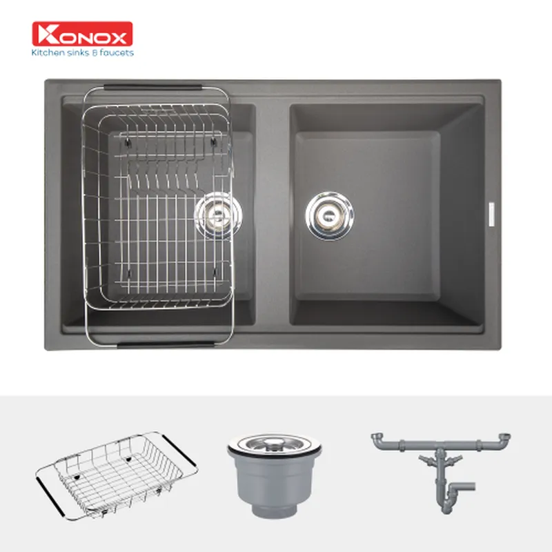 chậu rửa bát konox phoenix 860 grey 