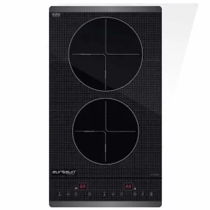 ​Bếp từ Domino Eurosun EU-T506DO là lựa chọn lý tưởng cho không gian bếp nhỏ gọn, với thiết kế hai vùng nấu tiện lợi. Mặt kính Euro Ceramic vát 2 cạnh không chỉ tạo vẻ sang trọng mà còn chịu nhiệt và chống trầy xước tốt. Bếp trang bị công nghệ Inverter giúp tiết kiệm điện năng hiệu quả. Chức năng Booster cho phép tăng công suất lên đến 2.200W, hỗ trợ nấu ăn nhanh chóng. Bảng điều khiển cảm ứng trượt với 9 mức công suất, dễ dàng thao tác. Các tính năng an toàn như chống tràn, tự động tắt khi không có nồi, khóa trẻ em và cảnh báo nhiệt dư đảm bảo sự an tâm cho người sử dụng